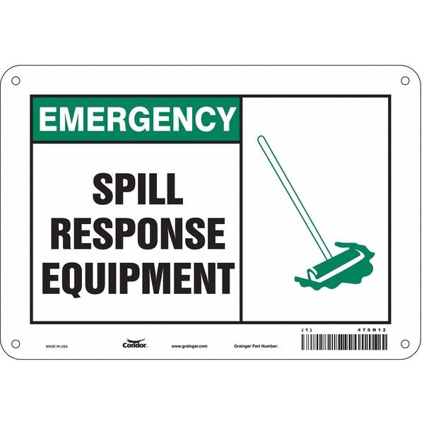 Safety Sign, 7 in Height, 10 in Width, Polyethylene, Vertical Rectangle, English, 470N12