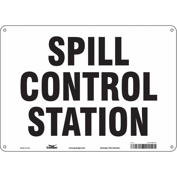 Safety Sign, 10 in Height, 14 in Width, Aluminum, Horizontal Rectangle, English, 470N30