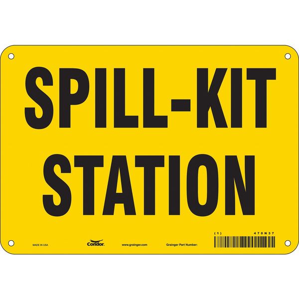 Safety Sign, 7 in Height, 10 in Width, Polyethylene, Vertical Rectangle, English, 470N37