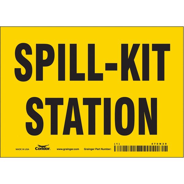 Safety Sign, 5 in Height, 7 in Width, Vinyl, Horizontal Rectangle, English, 470N39