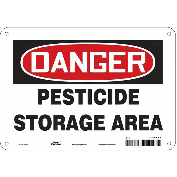 Safety Sign, 7 in Height, 10 in Width, Aluminum, Vertical Rectangle, English, 470P08