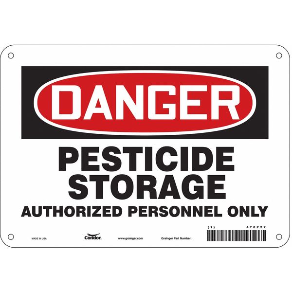 Safety Sign, 7 in Height, 10 in Width, Aluminum, Vertical Rectangle, English, 470P27