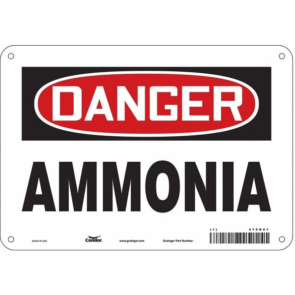 Safety Sign, 7 in Height, 10 in Width, Aluminum, Vertical Rectangle, English, 470R91