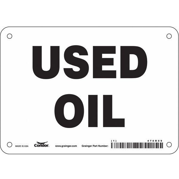 Safety Sign, 5 in Height, 7 in Width, Vinyl, Horizontal Rectangle, English, 470R09
