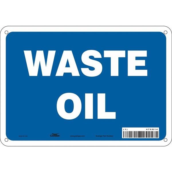 Safety Sign, 7 in Height, 10 in Width, Polyethylene, Vertical Rectangle, English, 470R14