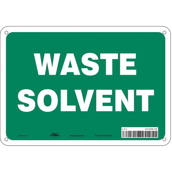 Safety Sign, 7 in Height, 10 in Width, Aluminum, Vertical Rectangle, English, 470R18