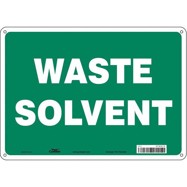 Safety Sign, 10 in Height, 14 in Width, Aluminum, Horizontal Rectangle, English, 470R19