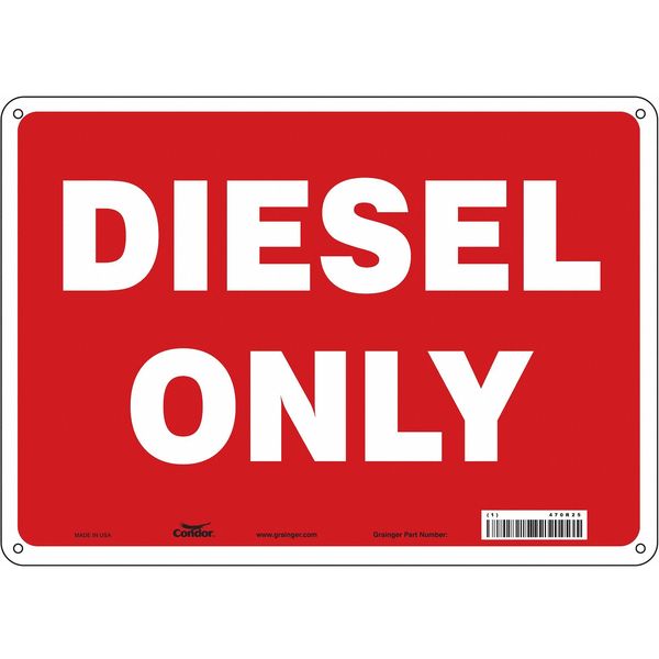 Safety Sign, 10 in Height, 14 in Width, Aluminum, Horizontal Rectangle, English, 470R25