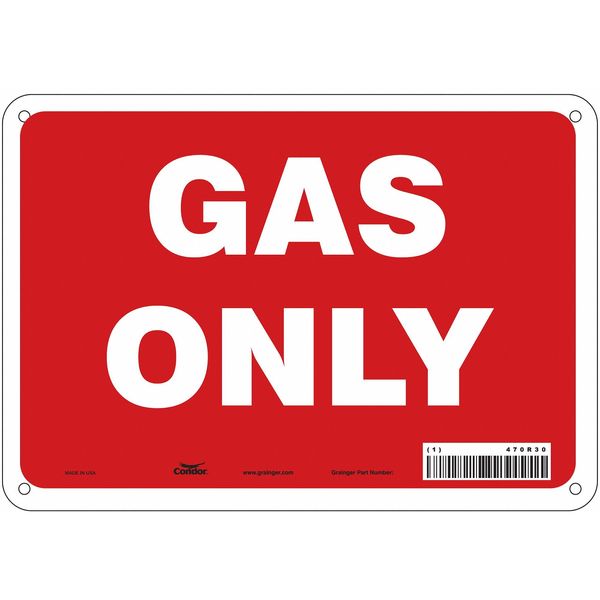 Safety Sign, 7 in Height, 10 in Width, Aluminum, Vertical Rectangle, English, 470R30
