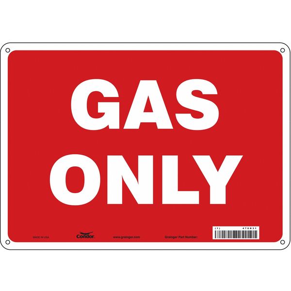 Safety Sign, 10 in Height, 14 in Width, Aluminum, Horizontal Rectangle, English, 470R31