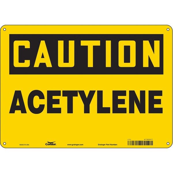 Safety Sign, 10 in Height, 14 in Width, Aluminum, Horizontal Rectangle, English, 470R37