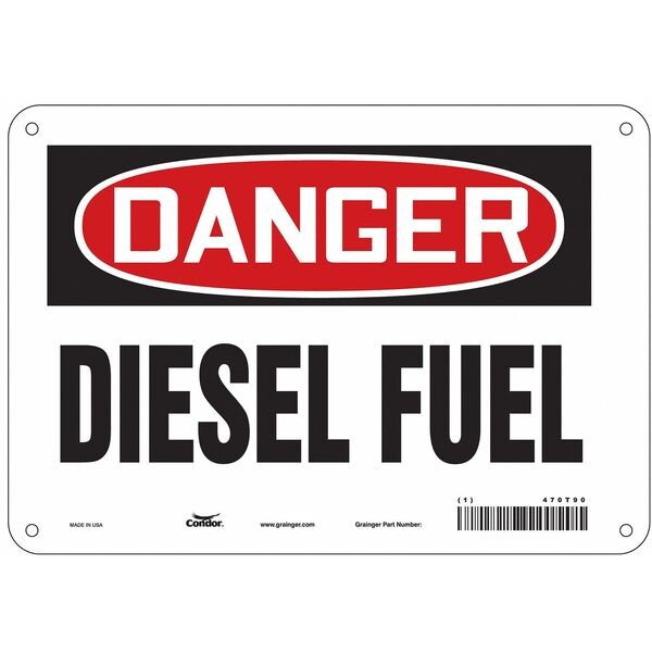 Safety Sign, 7 in Height, 10 in Width, Aluminum, Vertical Rectangle, English, 470T90