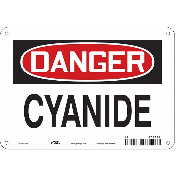 Safety Sign, 7 in Height, 10 in Width, Aluminum, Vertical Rectangle, English, 470T76