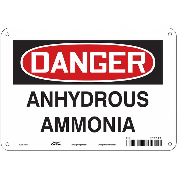 Safety Sign, 7 in Height, 10 in Width, Aluminum, Vertical Rectangle, English, 470T01