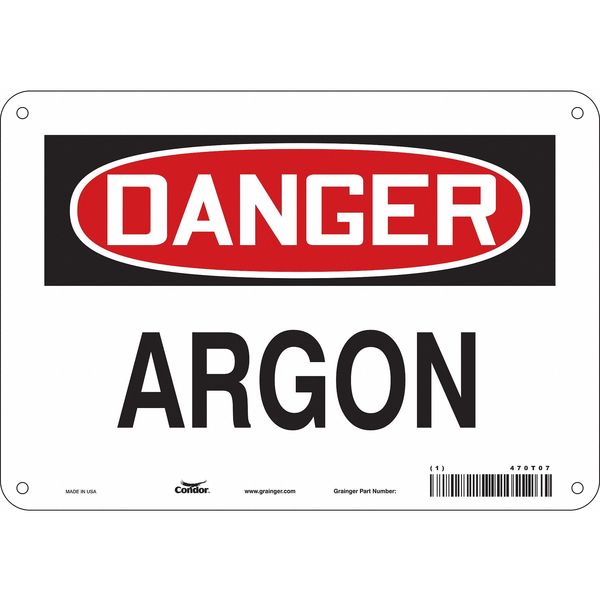 Safety Sign, 7 in Height, 10 in Width, Aluminum, Vertical Rectangle, English, 470T07