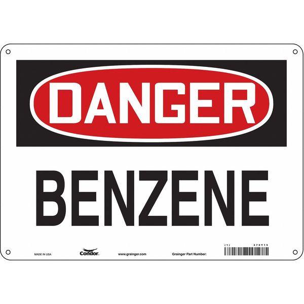 Safety Sign, 10 in Height, 14 in Width, Aluminum, Horizontal Rectangle, English, 470T15