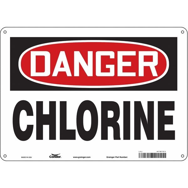 Safety Sign, 10 in Height, 14 in Width, Aluminum, Horizontal Rectangle, English, 470T31