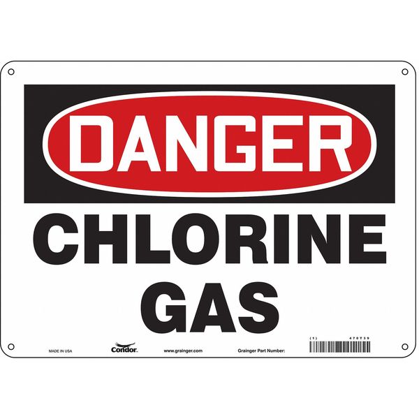 Safety Sign, 10 in Height, 14 in Width, Aluminum, Horizontal Rectangle, English, 470T39