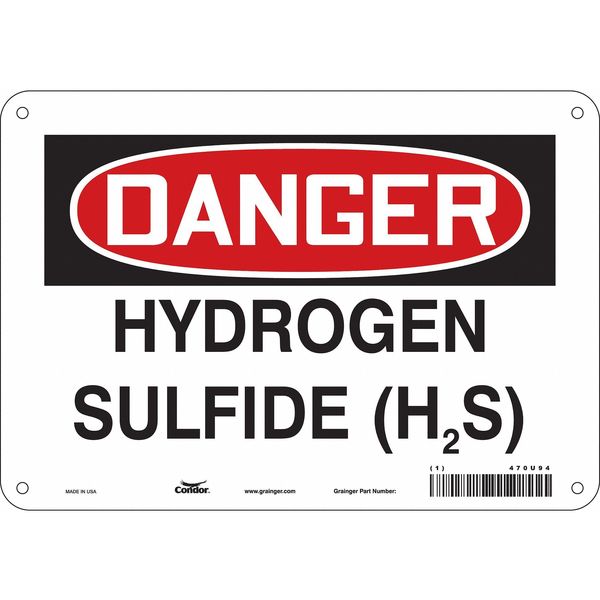 Safety Sign, 7 in Height, 10 in Width, Aluminum, Vertical Rectangle, English, 470U94