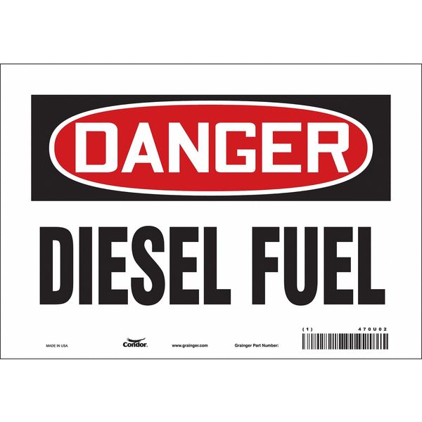 Safety Sign, 7 in Height, 10 in Width, Vinyl, Vertical Rectangle, English, 470U02