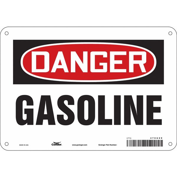 Safety Sign, 7 in Height, 10 in Width, Aluminum, Vertical Rectangle, English, 470U29