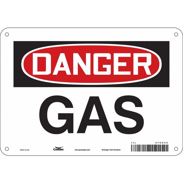 Safety Sign, 7 in Height, 10 in Width, Aluminum, Vertical Rectangle, English, 470U35