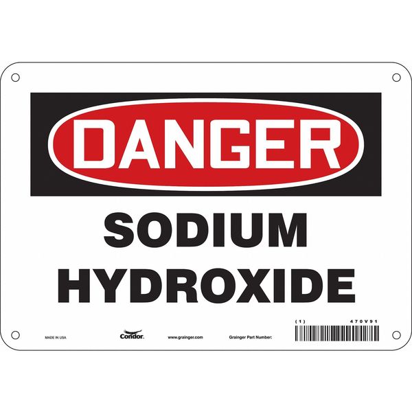 Safety Sign, 7 in Height, 10 in Width, Aluminum, Vertical Rectangle, English, 470V91