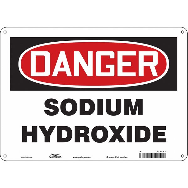 Safety Sign, 10 in Height, 14 in Width, Aluminum, Horizontal Rectangle, English, 470V92