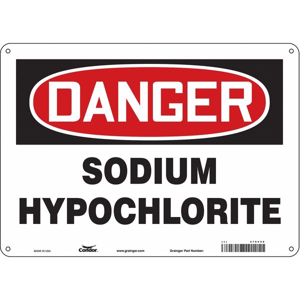 Safety Sign, 10 in Height, 14 in Width, Aluminum, Horizontal Rectangle, English, 470V98