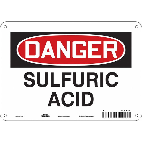 Safety Sign, 7 in Height, 10 in Width, Aluminum, Vertical Rectangle, English, 470V74