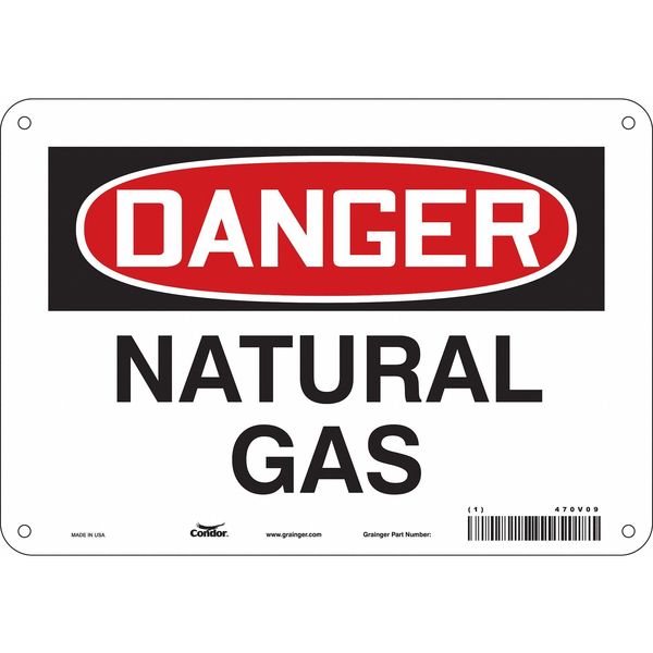 Safety Sign, 7 in Height, 10 in Width, Aluminum, Vertical Rectangle, English, 470V09