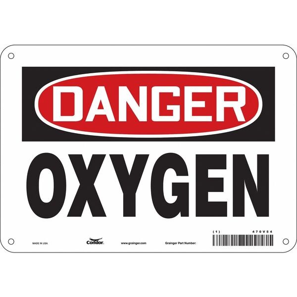 Safety Sign, 7 in Height, 10 in Width, Aluminum, Vertical Rectangle, English, 470V54