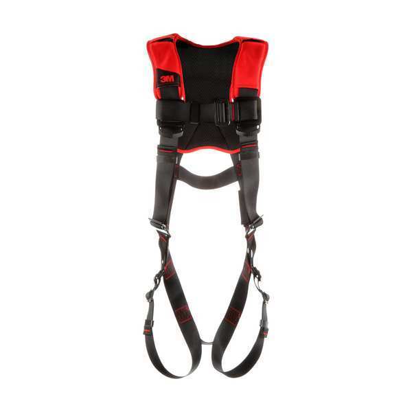 Full Body Harness, Vest Style, XL, Polyester, Black