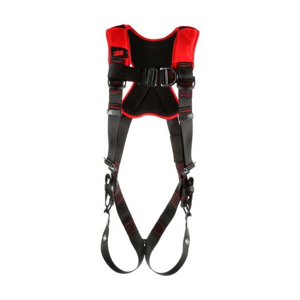 Full Body Harness, Vest Style, XL, Polyester, Black