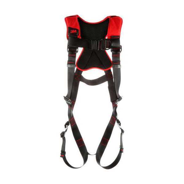 Full Body Harness, Vest Style, XL, Polyester, Black