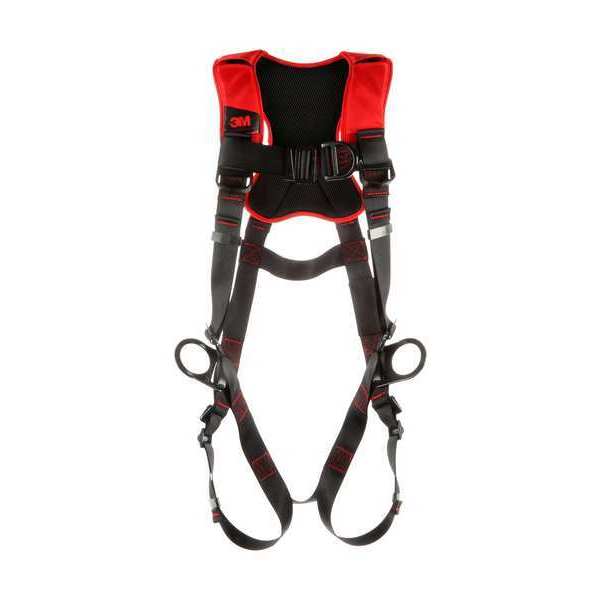 Vest-Style Positioning/Climbing Harness, Vest Style, XL, Polyester, Black