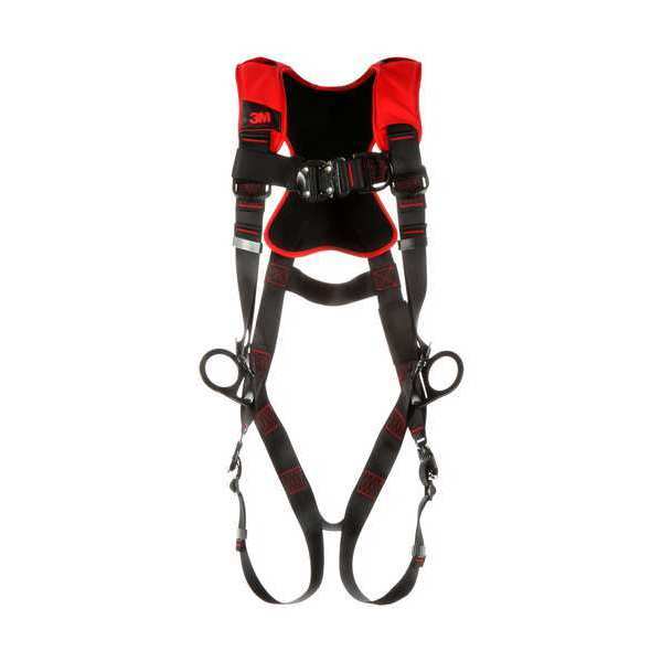Full Body Harness, Vest Style, 3XL, Polyester, Black