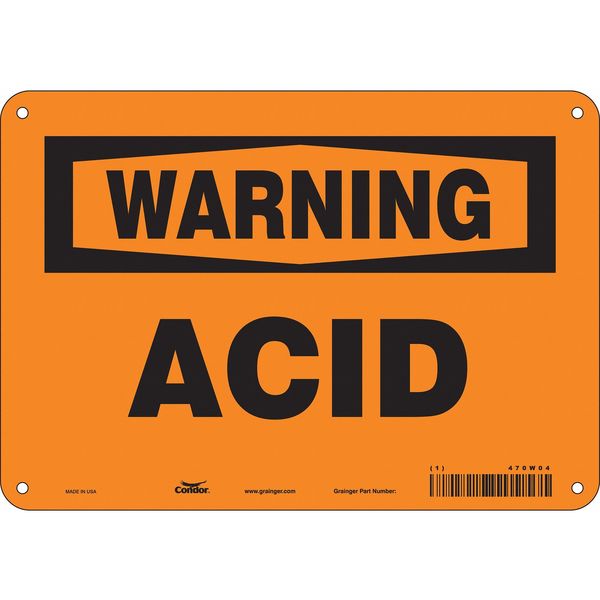 Safety Sign, 7 in Height, 10 in Width, Aluminum, Vertical Rectangle, English, 470W04
