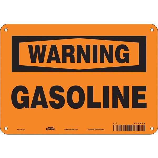 Safety Sign, 7 in Height, 10 in Width, Aluminum, Vertical Rectangle, English, 470W10