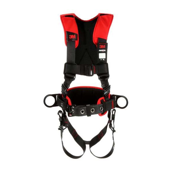 Full Body Harness, Vest Style, S, Polyester, Black