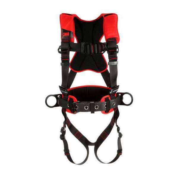 Positioning/Climbing Harness, Vest Style, M/L, Polyester, Black