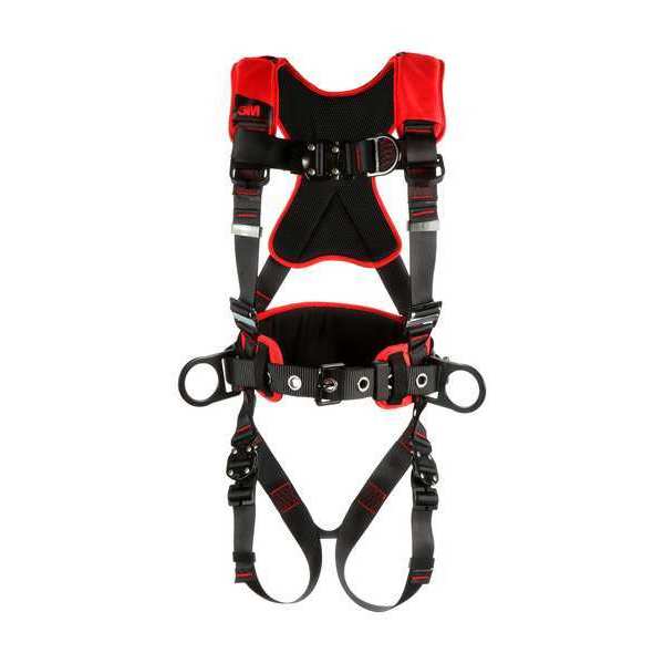 Full Body Harness, Vest Style, M/L, Polyester, Black