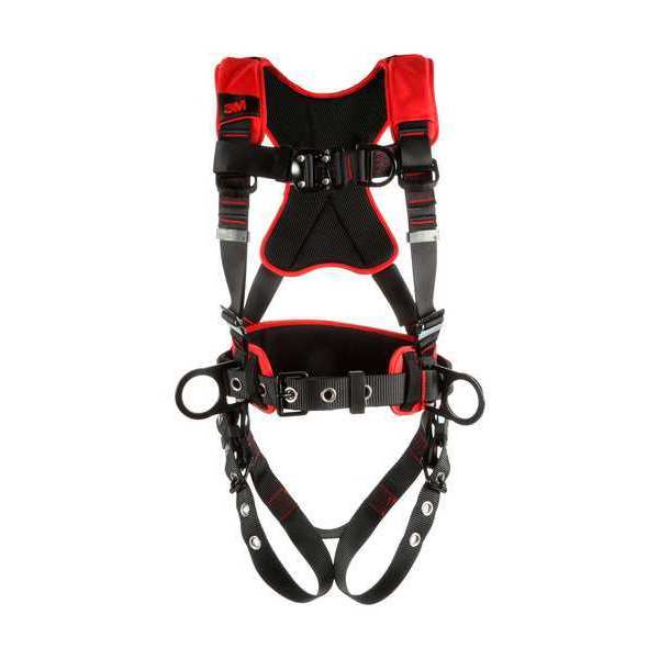 Full Body Harness, Vest Style, M/L, Polyester, Black