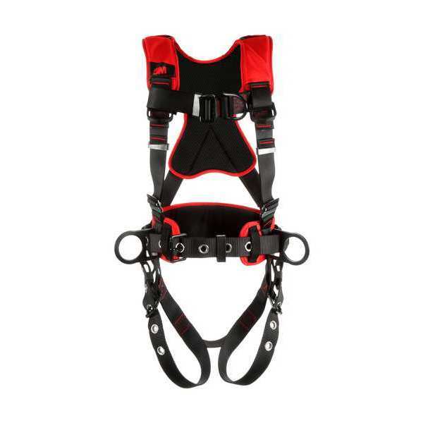 Full Body Harness, Vest Style, S, Polyester, Black