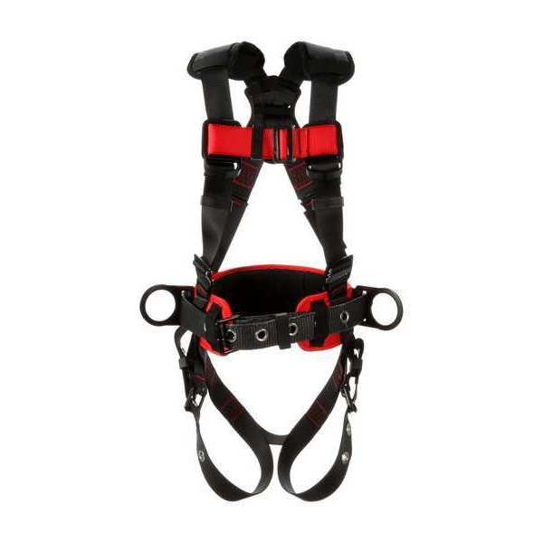 Full Body Harness, Vest Style, 2XL, Polyester, Black