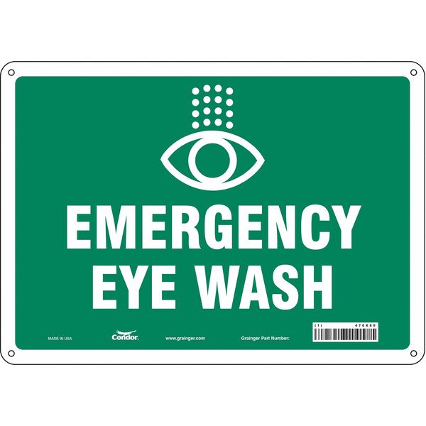 Safety Sign, 10 in Height, 14 in Width, Aluminum, Horizontal Rectangle, English, 470X80