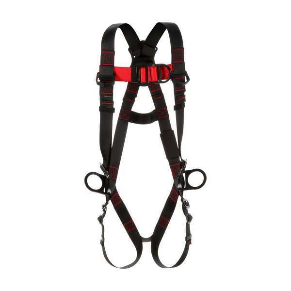 Vest-Style Positioning/Climbing Harness, Vest Style, S, Polyester, Black