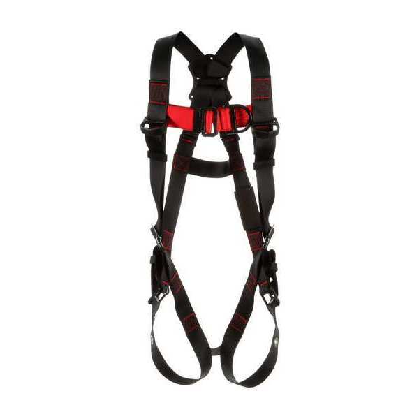 Full Body Harness, Vest Style, S, Polyester, Black