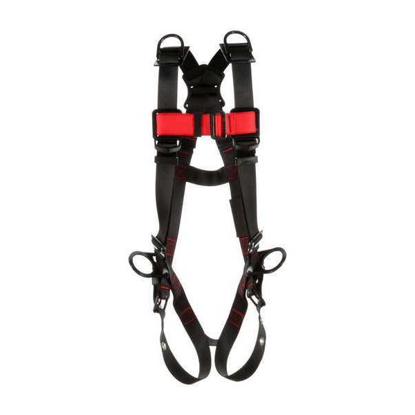 Full Body Harness, Vest Style, XL, Polyester, Black