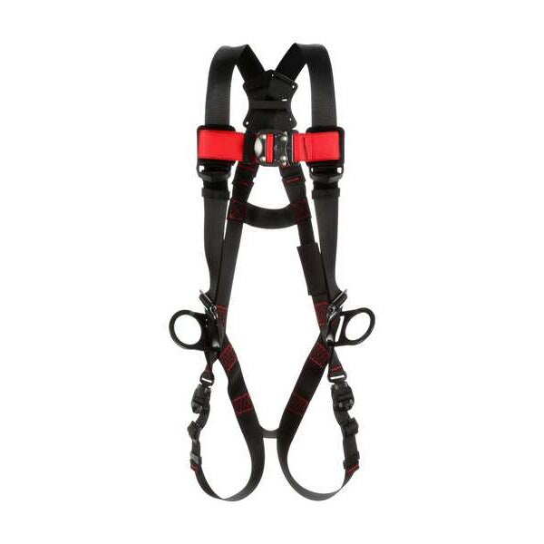 Full Body Harness, Vest Style, XL, Polyester, Black